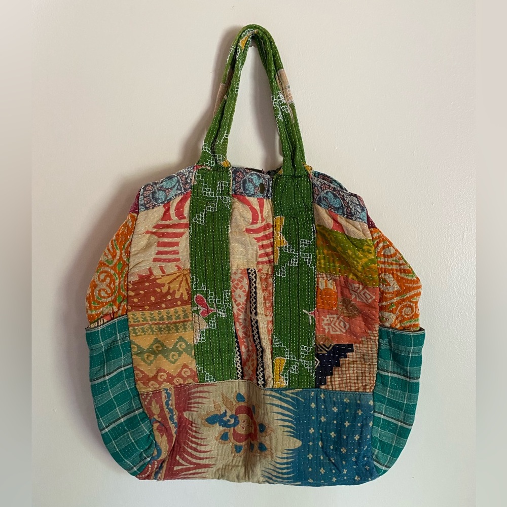 Karma Living kantha tote